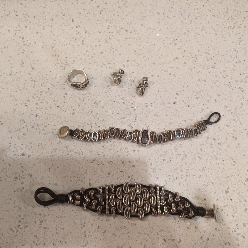 Uno de 50 silver jewelry set